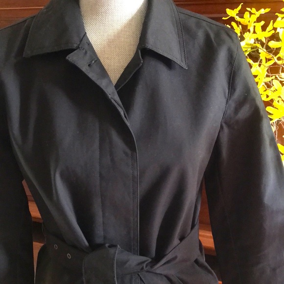GAP Jackets & Blazers - GAP Black Canvas Trench Coat Size Medium